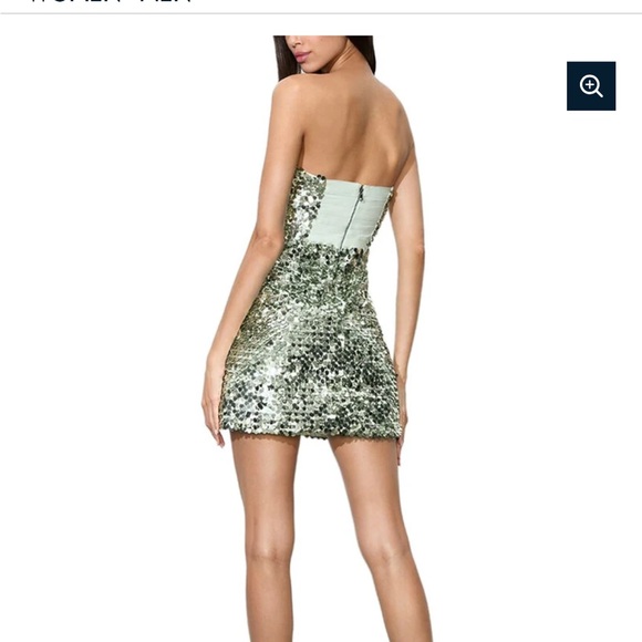 Alice + Olivia Velia Sequin Mini Dress Sea Spray SZ 2 xs 🔥 - Picture 2 of 13